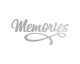 Memories Metal Wall Art Word Cutout - Unfinished Steel Industrial Home Decor Sign Custom Personalized