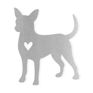 Metal Wall Art Metal Sign Chihuahua Love Cutout, Metal Cutout, Wall Art, Home Decor, Wall Hanging, Unfinished and Available in Many Sizes