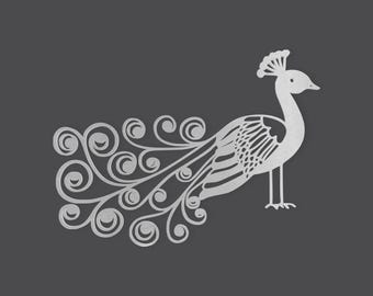 Raw Steel Peacock Metal Wall Art - Unfinished Home Decor