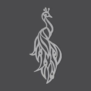 Arte de pared de metal, letrero de metal, decoración de pavo real, recorte de metal, arte de pared, decoración del hogar, colgante de pared, sin terminar y disponible en muchos tamaños