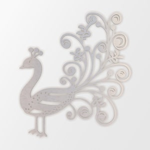 Metal Wall Art Metal Sign Peacock Flourish Decor, Metal Cutout, Wall Art, Home Decor, Wall Hanging, Unfinished and Available in Many Sizes image 9