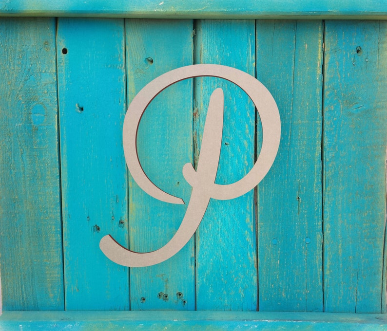 Large Wood Monogram Letter Or Small Unfinished Image 0