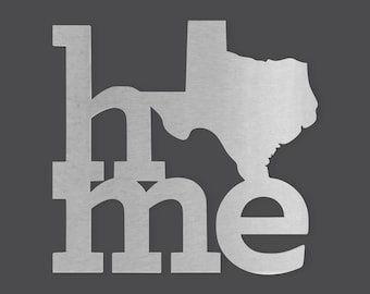Texas Home Metal Wall Art: Unfinished Steel Cutout