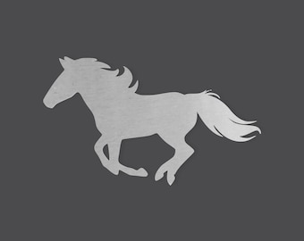 Metal Mustang Horse Wall Art: Unfinished Steel Cutout, Home Decor