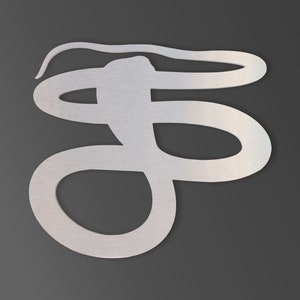 Cobra Metal Wandkunst: Unbehandelte Stahlschlange Werbeschild