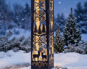 Holiday Decoration Column | Seasonal Display Stand Metal Stake