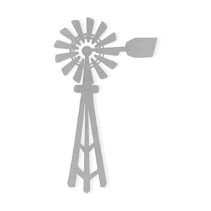 Unfinished Metal Windmill Wall Art: Rustic Home Decor
