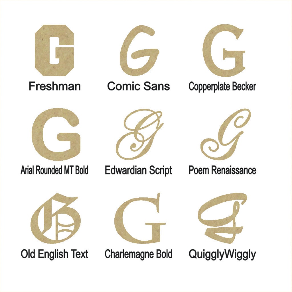 Wooden Letter G Large or Small Unfinished Unpainted Etsy