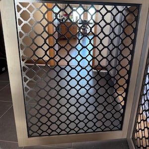 Inserciones metálicas decorativas para gabinetes: malla de acero personalizada para paneles de puertas de cocina imagen 16