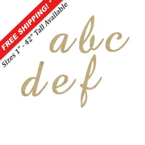 Unfinished Wooden Lowercase Letters in the BROCK SCRIPT Font Style
