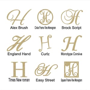 Wooden Wedding Cake Topper Letter “H”- Also Perfect for Birthday Cake Toppers