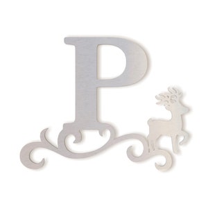 Monograma de metal para puerta principal, carta de metal para encima de la cama, monograma de metal para pared de arte, letra de metal grande, inacabado listo para pintar
