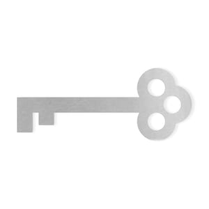 Forma de llave de arte de pared de metal: recorte, colgante de pared, decoración de pared, decoración del hogar, sin terminar y disponible de 4 a 42 pulgadas