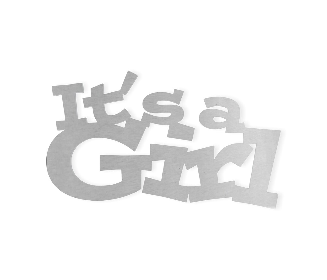 Metal Wall Art Gender Reveal Word Art its a Girl Etsy
