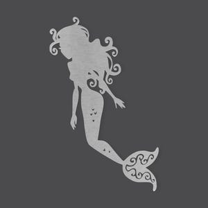 Décoration murale sirène en métal : décoration d'intérieur tribale, découpe en acier brut