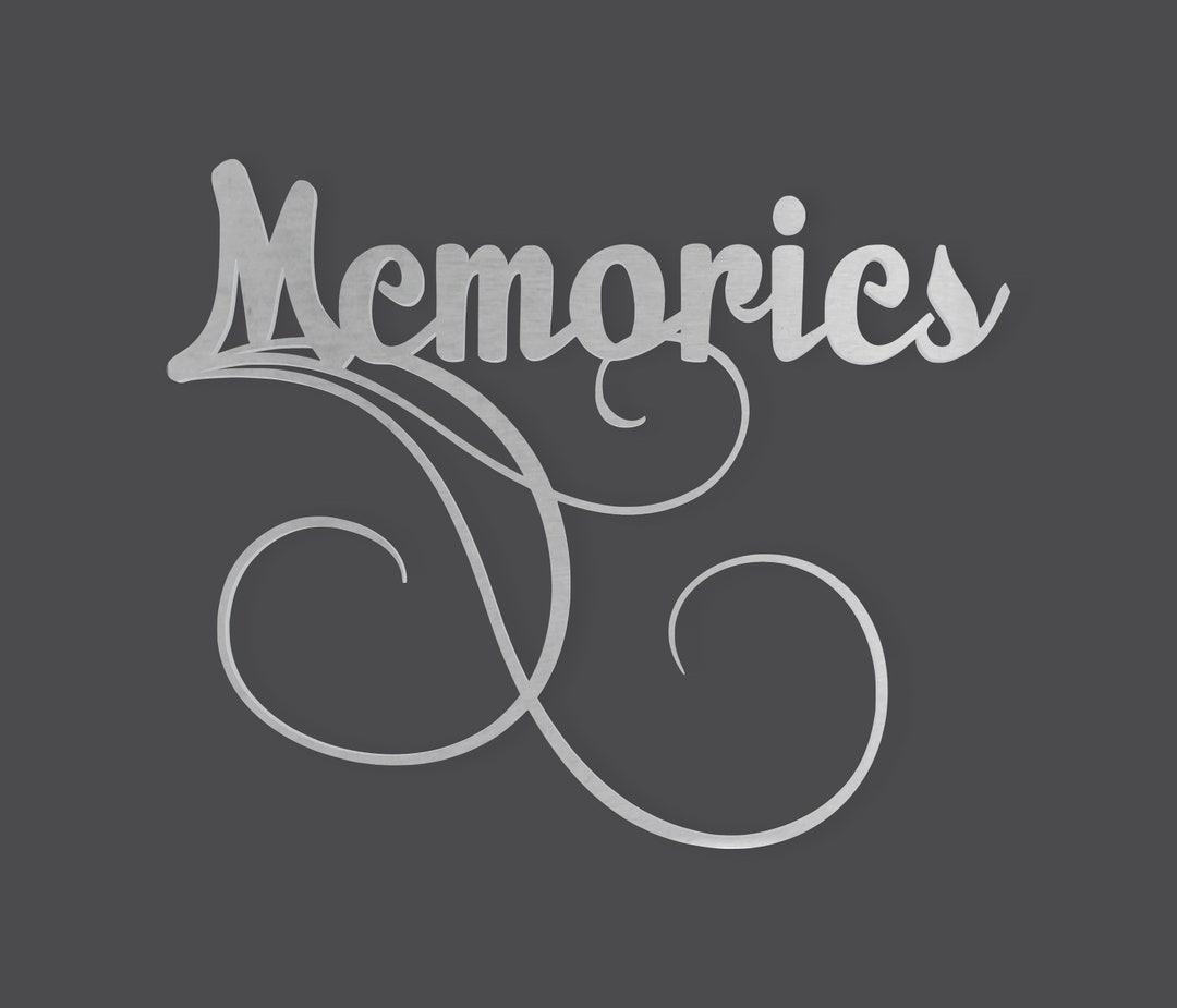 Metal Wall Art MEMORIES Wall Decor Word Cutout Home Decor Etsy
