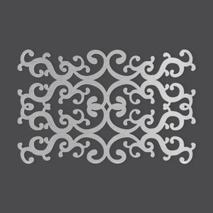 Metal Wall Art Metal Sign Swirl Panel, Metal Cutout, Wall Art, Home Decor, Wall Hanging, Unfinished and Available in Many Sizes
