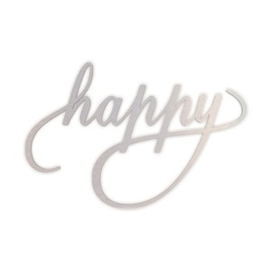 Metal Wall Art HAPPY Wall Art Word Cutout "happy" - Cutout, Home Decor, Unfinished and Available in Many Sizes
