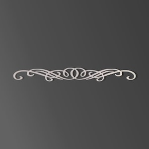 Scroll Metal Wall Art Applique: Paintable Photo Wall Decor