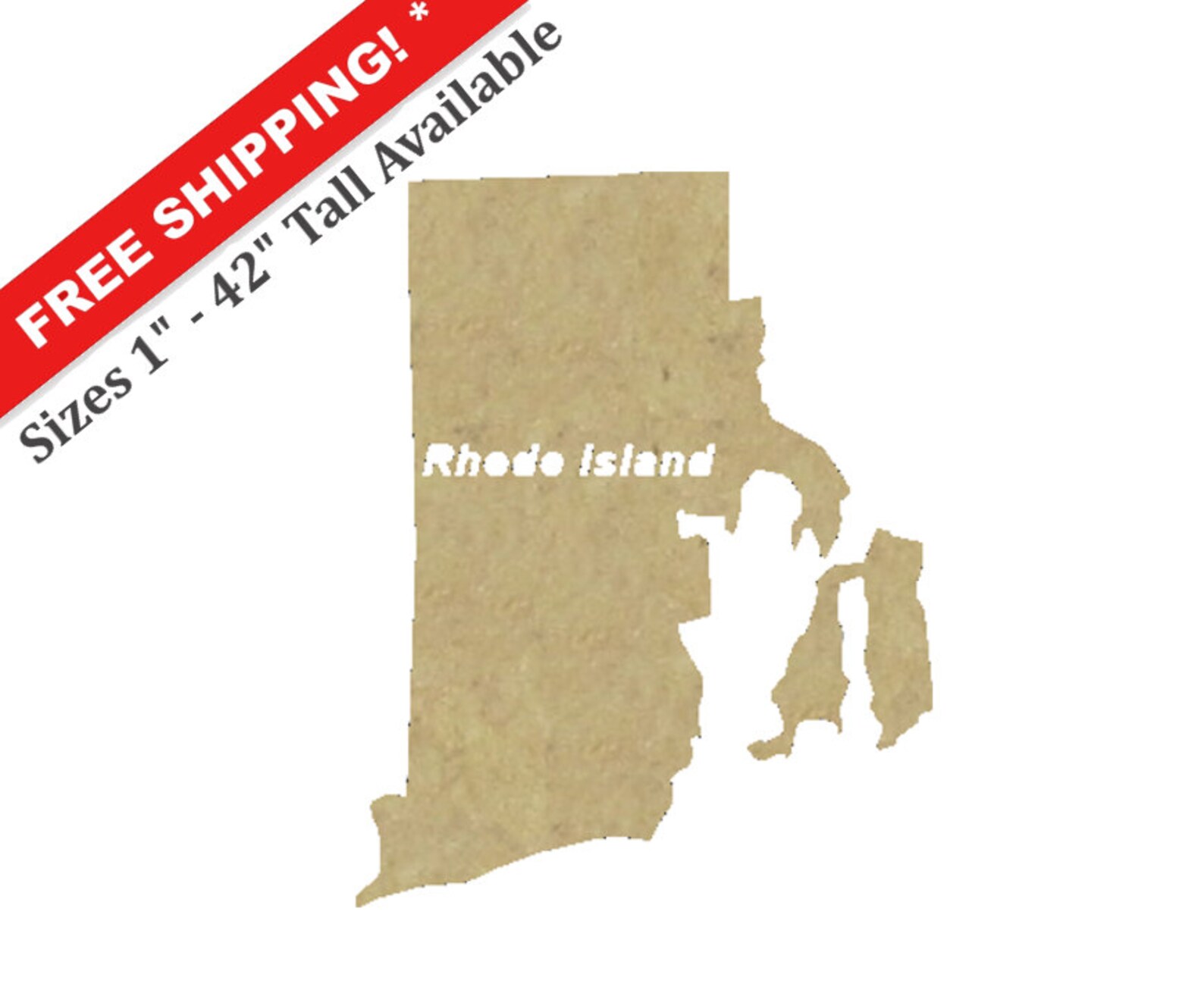 Unfinished Wooden Shapes RHODE ISLAND Unpainted Perfect Etsy