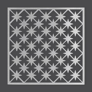 Metal Criss Cross Star Fretwork Panel - Mandala Wall Art for Home Decor, Wall Panels, Overlays, Trellis, Privacy Screens & Yard Decor