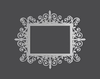 Unfinished Metal Wall Art Frame: Laser Cut Steel Decor
