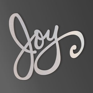 Metal Wall Art, Metal Sign Metal Words, &quot;Joy&quot; for Photo Wall Art or Christmas Decor - Heirloom Quality with Many Sizes Available