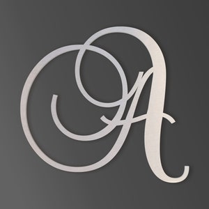 Monogram Door Hanger, Metal Letter A