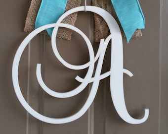 Family Name Letter - Large or Small, Unfinished, Cursive Wooden Letter - Perfect for Crafts, DIY, Weddings - Sizes 1" to 42"