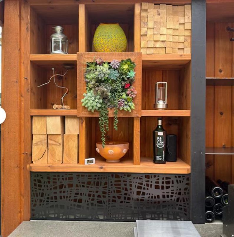 Inserciones metálicas decorativas para gabinetes: malla de acero personalizada para paneles de puertas de cocina imagen 15
