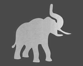 Raw Steel Elephant Wall Art: Unfinished Metal Cutout