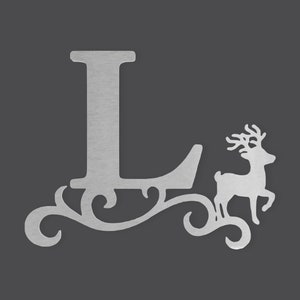 Monograma de metal para puerta principal, carta de metal para encima de la cama, monograma de metal para pared de arte, letra de metal grande, inacabado listo para pintar
