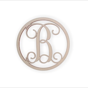 Wooden Monogram Letter b Large or Small, Unfinished, Cursive Wooden Letter  Perfect for Crafts, DIY, Weddings Sizes 1 to 36 