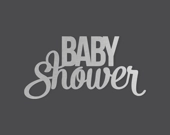 Metal Wall Art Baby Shower Word Art "BABY Shower" - Cutout, Home Decor, Unfinished and Available in Many Sizes