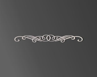 Metal Wall Art, Metal Sign Decorative Scroll Metal Wall Art Applique for Photo Wall Decor - Paintable and Available in Many Sizes