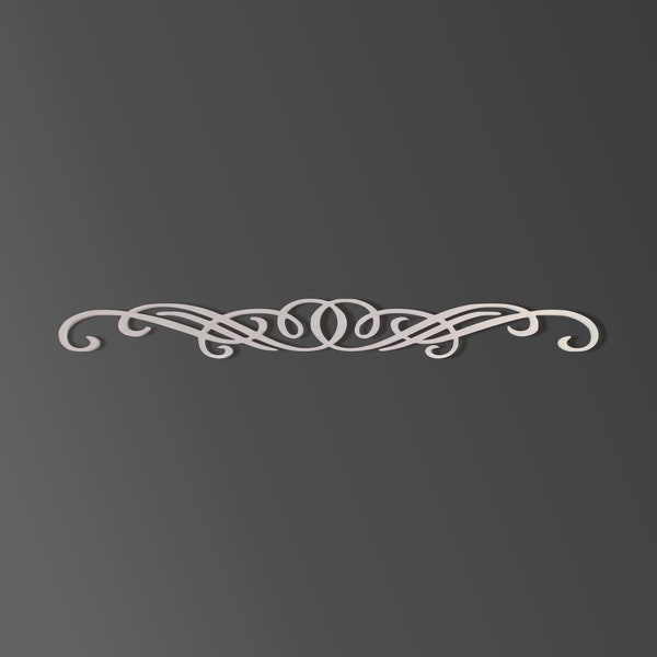 Metal Wall Art, Metal Sign Decorative Scroll Metal Wall Art Applique for Photo Wall Decor - Paintable and Available in Many Sizes