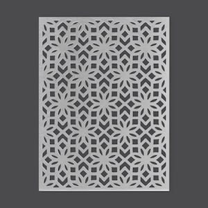 Arte de pared de metal con enrejado de flores de metal: arte de pared de mandala para decoración del hogar, paneles de pared, superposiciones, enrejados, mamparas de privacidad y decoración de patio