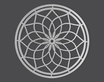 Metal Flower Wall Art: Unfinished Steel Circle Cutout