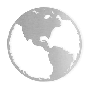 Metal Wall Art Metal Sign Globe, Metal Cutout, Wall Art, Home Decor,, Wall Hanging, Unfinished Ready to Paint