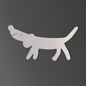 Metal Wall Art, Metal Sign Metal Cartoon Dog Cutout, Dog Wall Art, Home Decor, Wiener Dog, Wall Hanging, Unfinished Ready to Paint