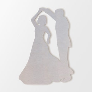 Metallschild Mann und Frau tanzende Silhouette - Ausschnitt, Wandkunst, Wohnkultur, Wandbehang, unfertig und in vielen Größen erhältlich