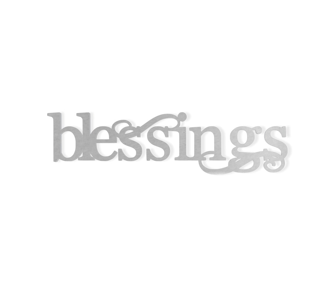 Metal Wall Art Blessings Wall Decor Word Cutout, Home Decor, Unfinished