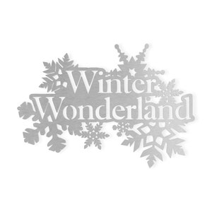 Metal Wall Art Metal Sign Winter Wonderland Decor, Metal Cutout, Wall Art, Home Decor, Wall Hanging, Unfinished and Available in Many Sizes