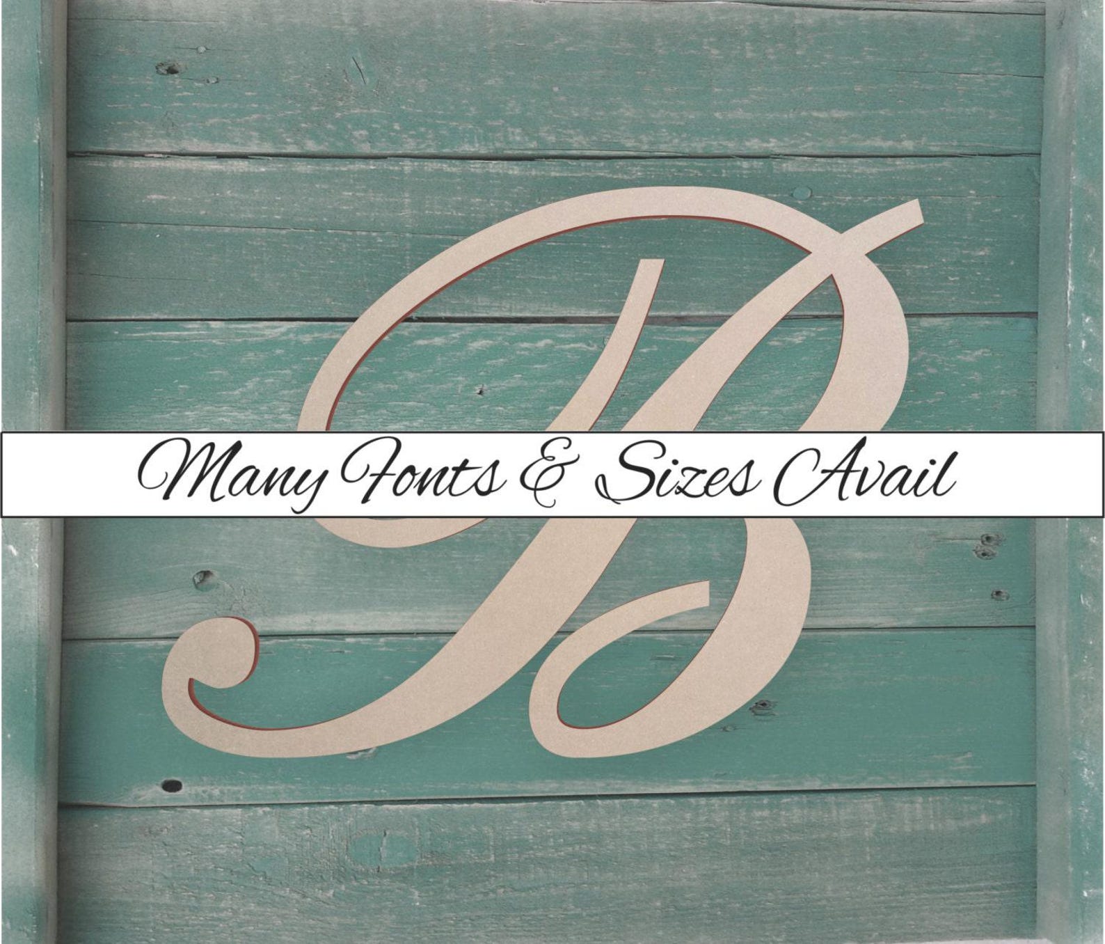 Unfinished Cursive Wooden Letter: DIY Craft, Wedding Decor (1-42 Inch ...