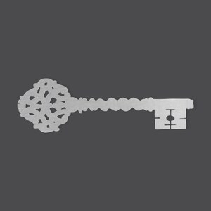 Metal Wall Art Key Shape  - Cutout, Wall Hanging, Wall Decor, Home Decor, Unfinished Ready to Paint