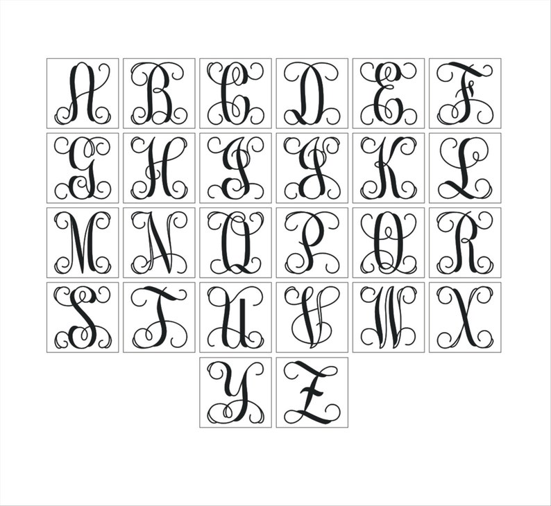 Wooden Letters for Wall Art Script Letter for Door Cursive Etsy
