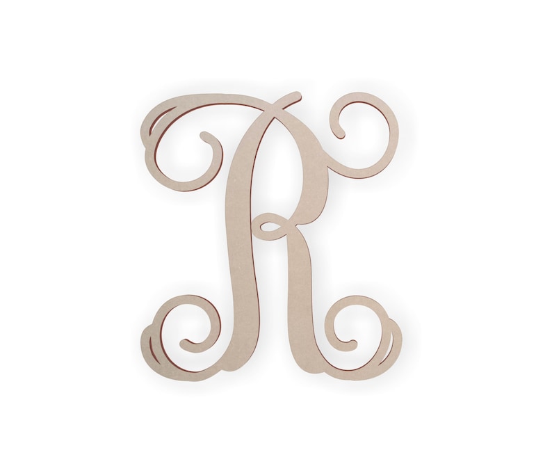 Wooden Letters For Wall Art Script Letter For Door Cursive Etsy