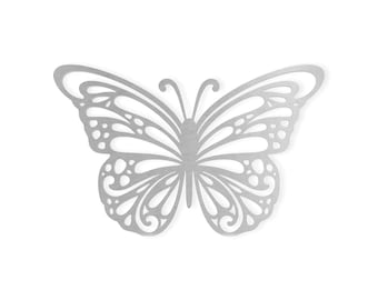 Arte de pared de mariposas de metal: decoración de jardín de acero sin terminar