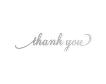 Metal Wall Art Wall Art Word Cutout "Thank You" - Cutout, Home Decor, Unfinished and Available from 4 to 42 Inches Wide