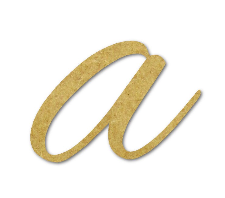 Cursive Wooden Letter A Unfinished Cursive | Etsy